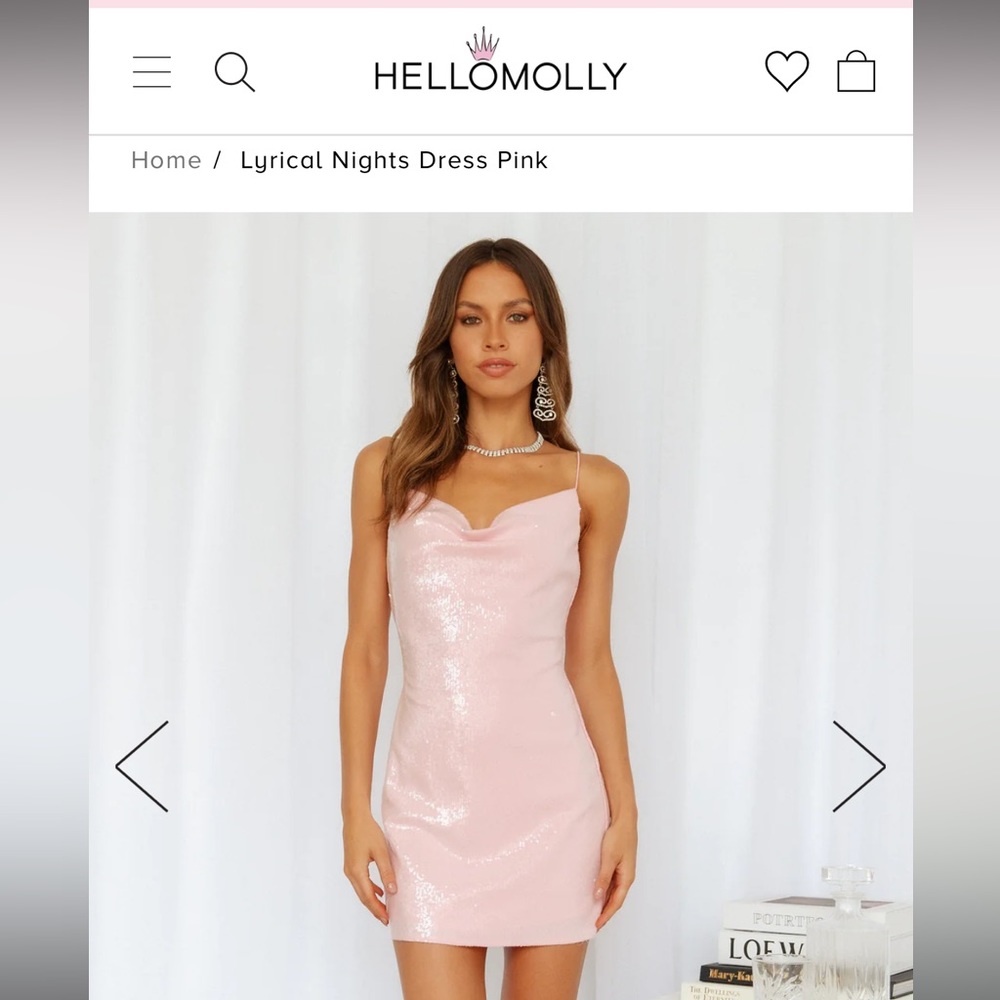 Glitter form fitting dress, chain link straps, M, never worn
